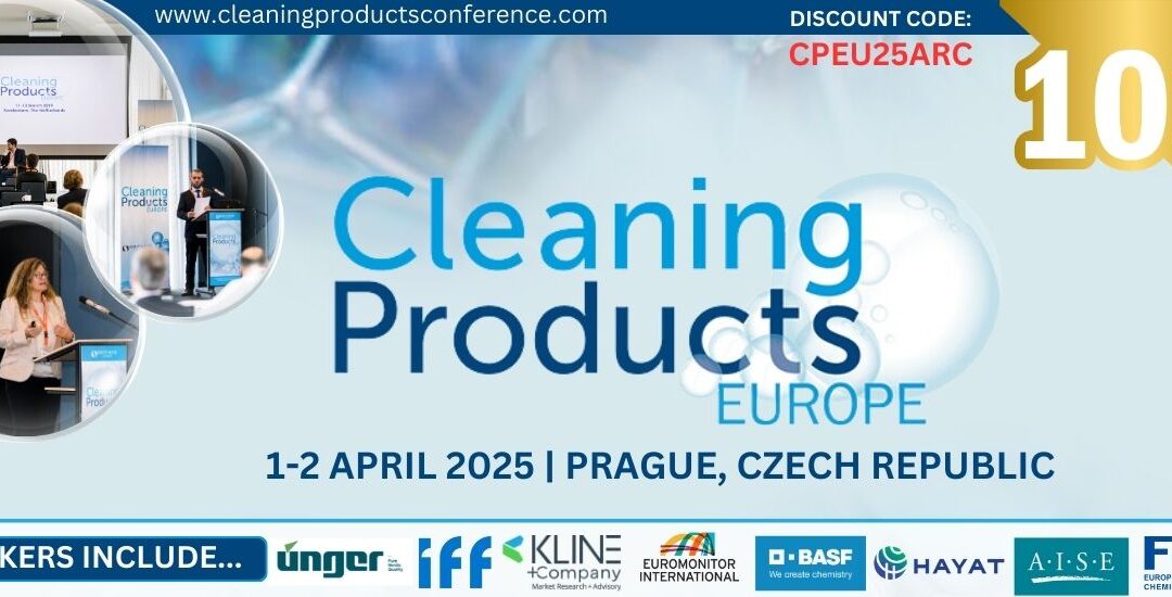 Smithers’ renowned Cleaning Products Europe returns on 1-2 April 2025 in Prague